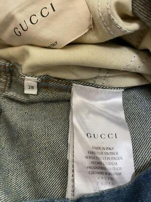 GUCCI Symbol Denim Pants Jeans 28 Authentic Men Used from Japan