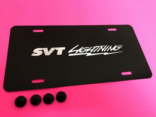 1pc SVT LIGHTNING BLACK Aluminum Front License PLATE *RUST FREE - Picture 2 of 2