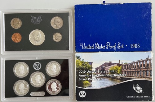 1968 United States Mint Proof Set + 2019 Silver Quarter Proof Set