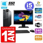 PC Lenovo M82 SFF Ecran 22" i5-2400 RAM 4Go SSD 240Go Graveur DVD Wifi W7