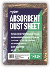 RAPIDE Absorbent Dust Sheet 1M X 3M Fabric Protects Floors Furniture DIY Paint