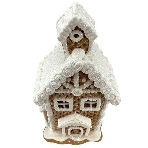 Battery Operated Lighted Holiday Icing Gingerbread House Figurine 7.5 Inch - Picture 9 of 10