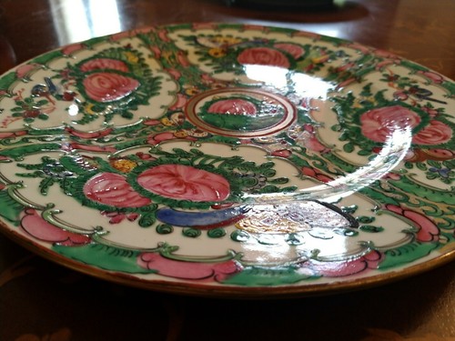 Ceramic Plate Oriental Made Hong Kong W.L. Home Decor Vintage - Picture 3 of 5