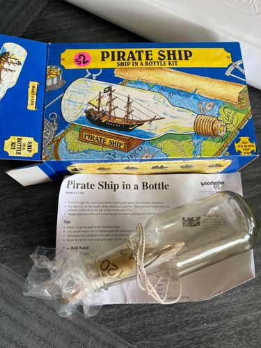 Woodkrafter Kit Pirate Ship in a Bottle Kit - Unbuilt, Model 1 -3305 New - Picture 4 of 4