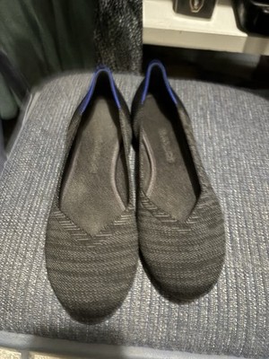 Rothy s Women s Knit Slip-On Ballet Flat Round Toe Casual Solid Black Size 8
