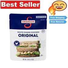 Tender White Chunk Chicken Pouch 2.6oz – High Protein, No Antibiotics, Easy Meal