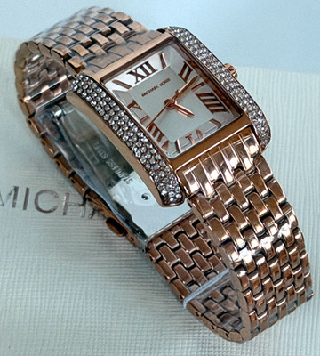 Michael Kors MK4743 Emery White Dial Rose Gold-Tone Women's Watch BNIBox $250