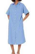 The Drop Women's Marla Drop-Shoulder Short-Sleeve Midi ShirtDress