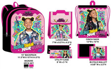 NUEVO JUEGO DE 5 PIEZAS LAY LAY MOCHILA GRANDE 15" CON KIT DE ALMUERZO ENVÍO GRATUITO 