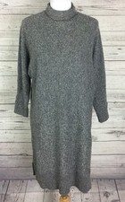 Gap Sweater Dress Women’s Size M Gray Merino Wool Mock Neck Long Sleeve