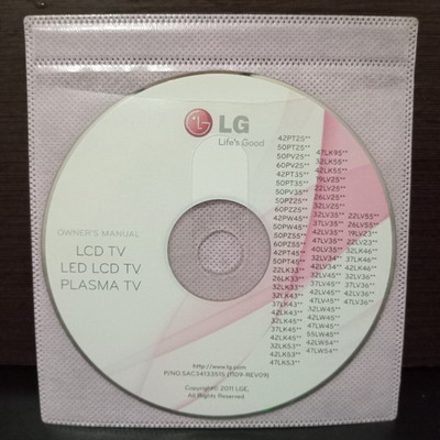 LG Life's Good LED LCD PLASMA TV Bedienungsanleitung CD Disc 2011 verschieden...