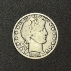 1915-D Liberty Barber Silver Half Dollar 50c Denver Fine FN F+ Semi Key Date
