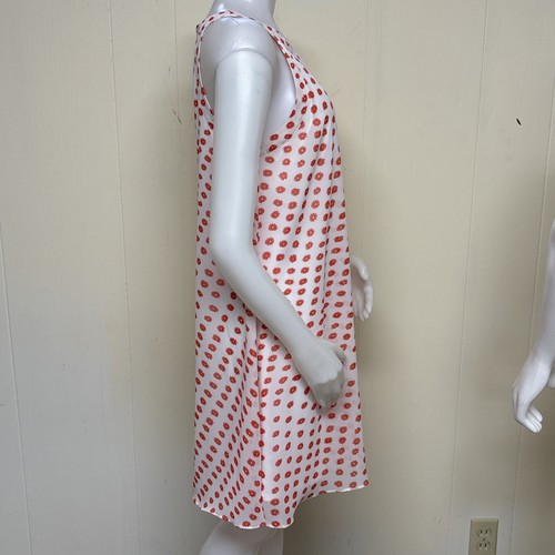 Y2K Betsey Johnson Halter Dress Womens 8 Coral Daisy Print Sleeveless Mini Aline - Picture 4 of 11