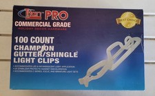 Titan Pro 100 Count Commercial Grade Gutter Clips, Shingle Clips, Light Clips