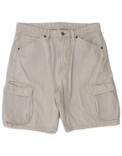 Pantaloncini cargo uomo Zara EU 44 large W34 cotone bianco HU18