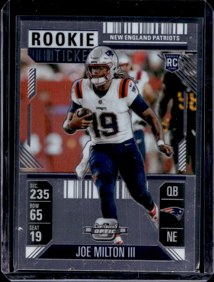 2024 Panini Contenders Optic Joe Milton III Rookie Ticket RC Rookie #78 Patriots