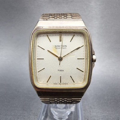 CITIZEN tank VEGA JUNCTION ラウンド 極美品 稼働品 Vega Junction Tank Watch Men 29mm Cream Dial Gold Tone Rectangle