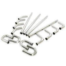 304 Stainless Steel 2.5" Exhaust Pipe Tubing Mandrel Straight U-Bend 90 Degree