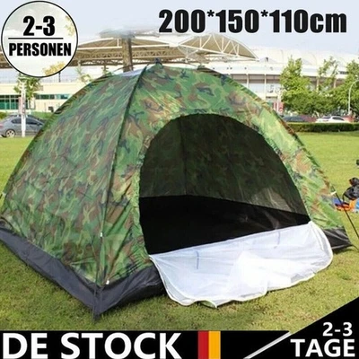MARKENLOS Pop-Up Zelt Wurfzelt Camping Wasserdicht Trekkingzelt 2~3 Personen Familienzelt