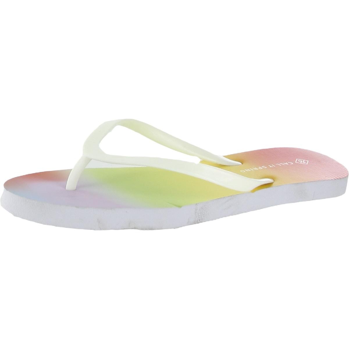 Call It Spring Womens  Multi Thong Flat Slip On Flip-Flops Sandals S 0125
