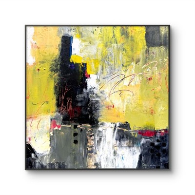 Abstract 12''x12''Expressionsim Original Oil & Cold Wax on Wooden  Panel