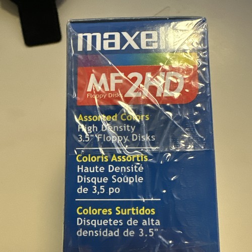 Lot de 10 disquettes Maxell 3,5" couleurs MF2HD 1,44 Mo double face 1 boîte neuves - Photo 4/4