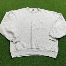 Vintage 1990s Russell Athletic Gray Blank Crewneck Sweatshirt Sz XL
