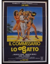 Plakat IL COMMISSARIO LO GATTO Dino Risi Lino Banfi Strand Beach Meer A157