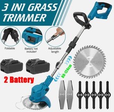 48V Cordless Grass Trimmer Strimmer Powerful Weed Cutter with 2 Batteries -⭐⭐⭐⭐⭐