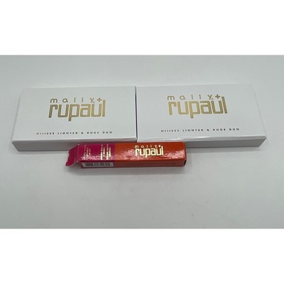 Mally x RuPaul Hiiiiee Lighter Ruge Duo Palette and Polished Liquid Lipstick Set