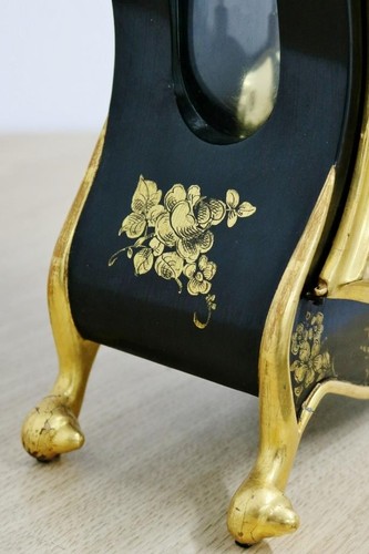 Vintage Swiss 8 Day Striking Ebonised Rococo Neuchatel Boulle Style Mantel Clock - Picture 18 of 22