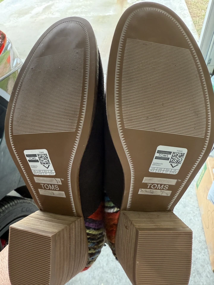 Mujer 6.5 Toms Manta Azteca Rayas Leila Marrón Gamuza Western Boho Botín Foto 4 de 4