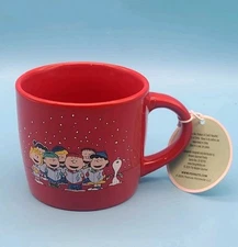 Peanuts Gang Holiday Cocoa Mug Snoopy Charlie Brown & Gang Christmas Collectible