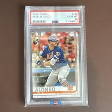 Topps 2019 Pete Alonso #475 Batting Rookie PSA 10 New York Mets Baseball