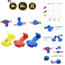150 pcs Quick Splice Wire Connectors, Solderless Snap Electrical Connector, B...
