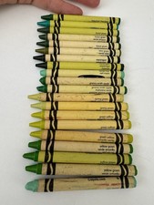 Mixed Lot Of 20 Retired New Green Shades Crayola Crayons