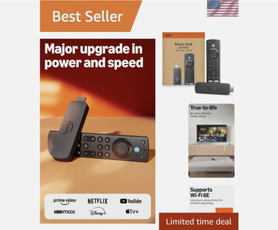 Fire Stick 4K Max streaming device, with AI-powered Fire TV Search,  Wi-Fi...