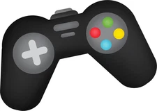 Black Video Game Controller Sticker Labels (9) Card Craft Paper Scrapbook