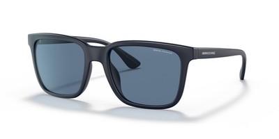 Armani Exchange Man Sunglasses AX4112SU 818180 55mm Matte Black - Blue Lens -NEW