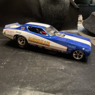 1/18 Scale Roland Leongs Hawaiian Marked 70s Dodge Dragster By Auto World 2012