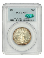 1936 50C PCGS/CAC PR65 - Walking Liberty Half Dollar