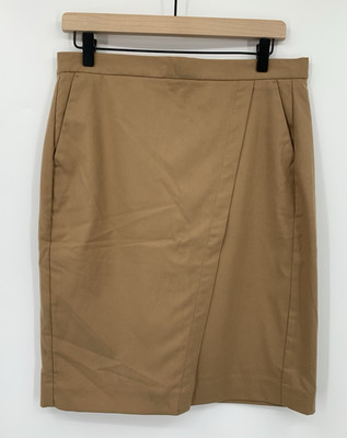 Banana Republic Skirt 8 Brown Tan Camel Pencil Career Office Professional NEW