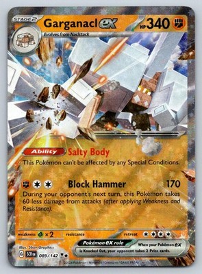 GARGANACL EX 89/142 DOUBLE RARE STELLAR CROWN POKEMON LP GRAPHICS