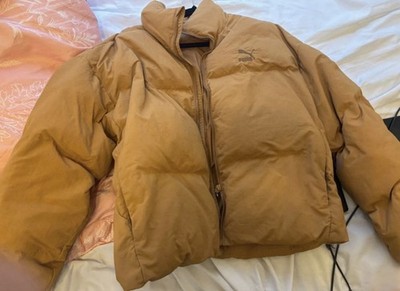Puma Classics Oversized Short Logo Puffer Jacket Women s Size M Excellent