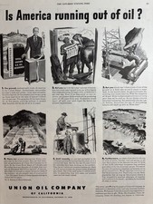 1948 Union Oil company Of California America Running Out Business VTG Print Ad