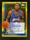 2025-26 TOPPS CHROME TRACY MCGRADY AUTO AUTOGRAPH GOLD REFRACTOR 18/50
