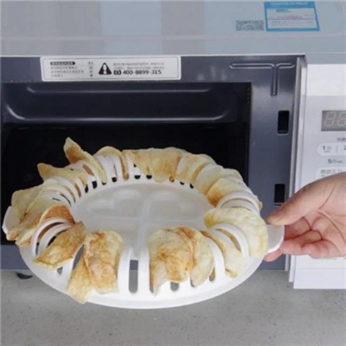 White Microwave Oven Potato Chips Bakeware Kitchen Bakeware Tools - Picture 4 of 12