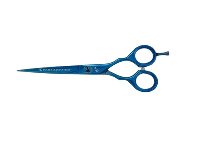 6'' Hair Cutting Shears   Premium Blue Barber Scissors