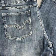 Wrangler Womens 11 x34 Boot Cut Mid Rise Dark Denim Jeans Stretchy Pristine