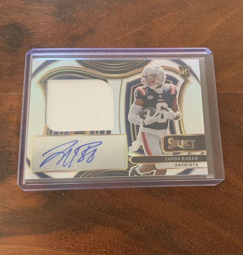 Javon Baker Panini Select Jumbo Rookie Signature Swatches #JRSSJBR Base